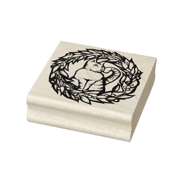 Kitty Cat Christmas Gummistempel (Stempel)