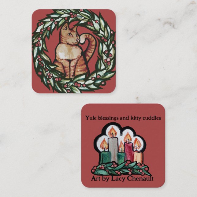 Kitty Cat Christmas                                Mitteilungskarte (Vorne/Hinten)
