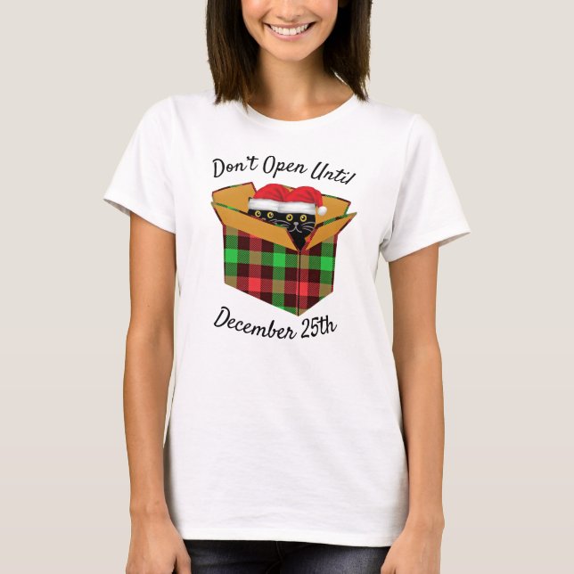 Kitty Cat Christmas T-Shirt (Vorderseite)