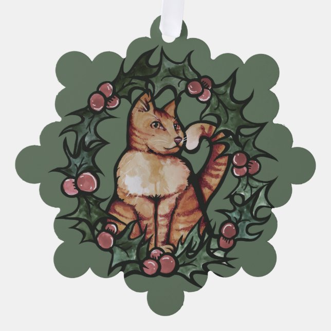 Kitty Cat Christmas Xmas Holidays Cats             Ornament Karte (Vorderseite)