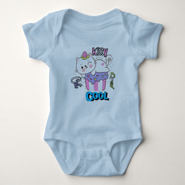 Kitty Cat Crew cool Baby Strampler (Vorderseite)