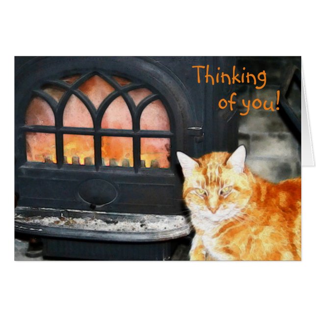 Kitty Cat Denken Sie an Ihre Karte (Vorderseite (Horizontal))