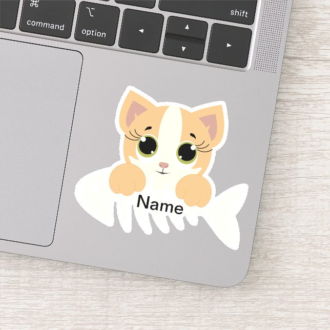 Kitty Cat Die Sticker Decal schneiden (Detail)