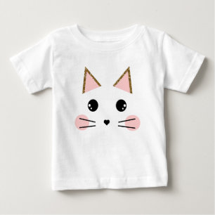 Kitty Cat Face Baby T-shirt