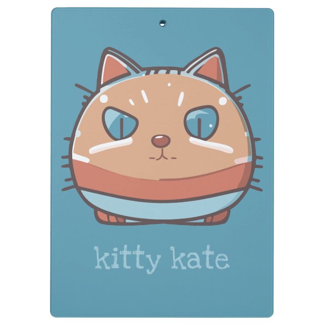 Kitty Cat Faced Klemmbrett (Rückseite)