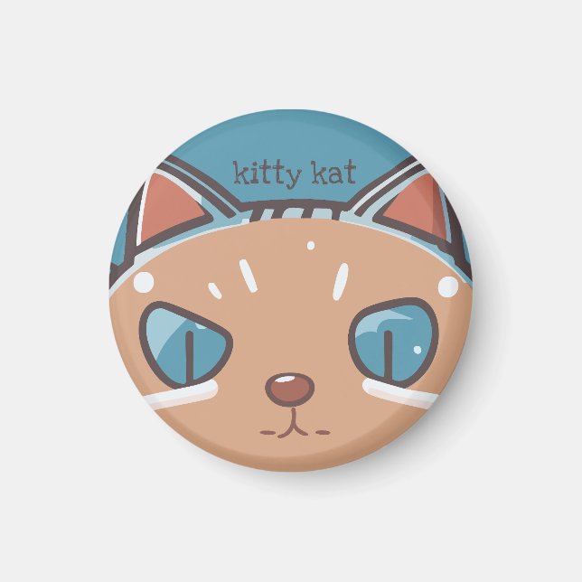 Kitty Cat Faced Magnet (Vorne)