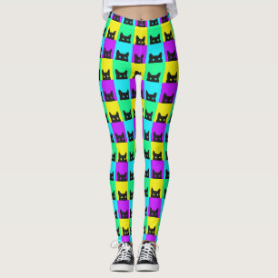 Kitty Cat farbenfroher Block Leggings