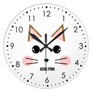 Kitty Cat Große Wanduhr