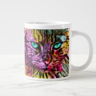Kitty Cat Herbstlaube Farbiges Künstlerisches Desi Jumbo-Tasse