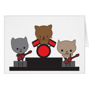 Kitty Cat Kawaii Band Card