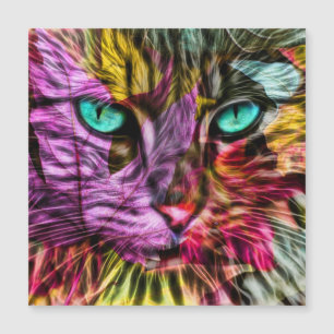 Kitty Cat Kitten Künstlerisch Design Magnetkarte
