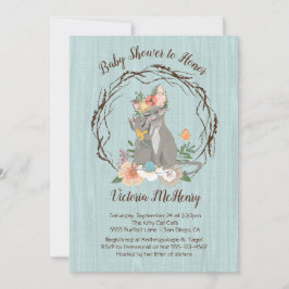 Kitty Cat Kitten und Momma Baby Dusche Einladungen