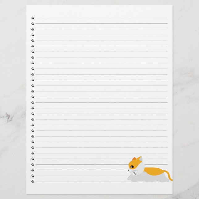 Kitty Cat Lined Letterhead (Vorderseite)