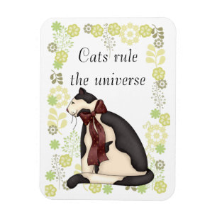 Kitty Cat mit Blume Picture Magnet