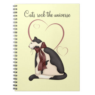 Kitty Cat mit Herz Bild Notizblock