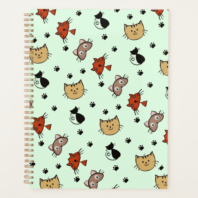 Kitty Cat Pattern Planer (Vorderseite)