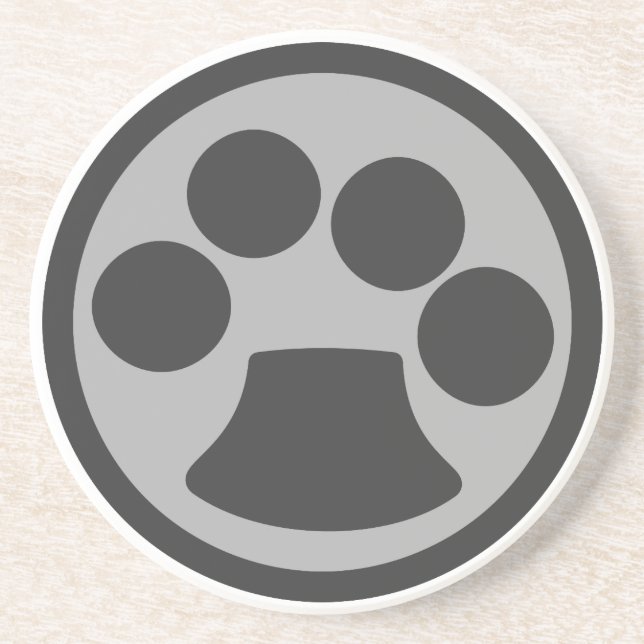 Kitty Cat Paw Print Untersetzer (Vorne)