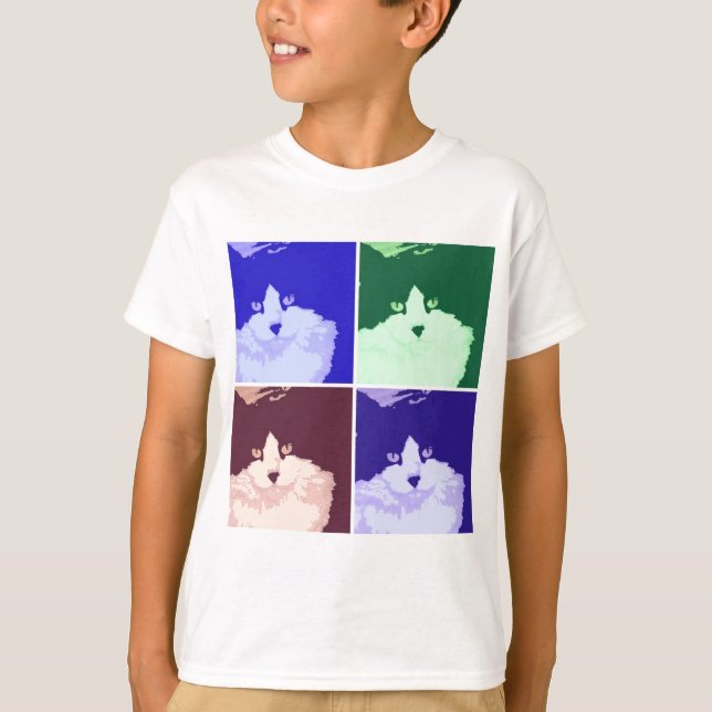 Kitty Cat Pop Art T-Shirt (Vorderseite)
