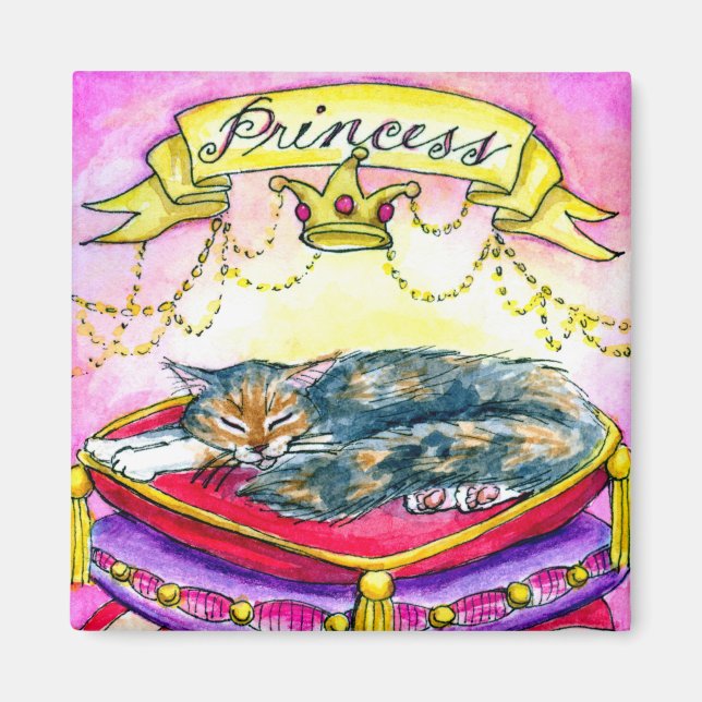 Kitty Cat rosa Princess Magnet (Vorne)