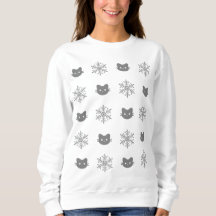 Kitty Cat Snowflake Christmas Sweatshirt