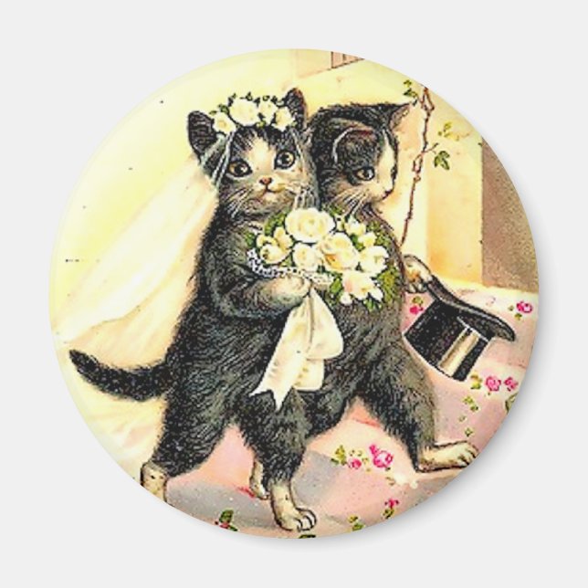 Kitty Cat Wedding Magnet (Vorne)