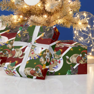 Kitty Cat Weihnachtswrapping Paper Geschenkpapier