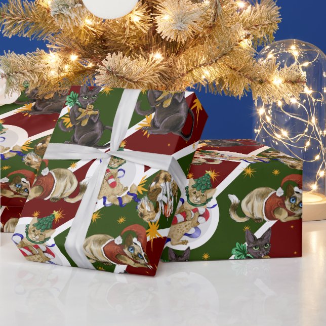 Kitty Cat Weihnachtswrapping Paper Geschenkpapier (Feiertage)