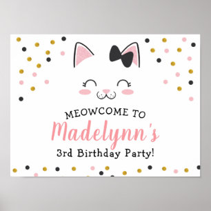 Kitty Cat Welcome Sign Poster