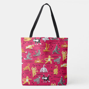 Kitty Cat Yoga Posen Rot Gelb