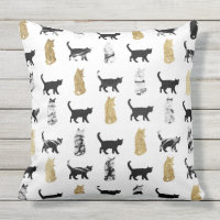 Kitty Cats in Gold und Schwarz-Weiß-Marmor