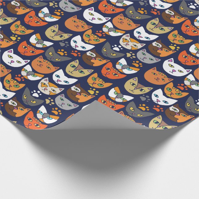 Kitty Cats jeden Caterday Geschenkpapier (Ecke)