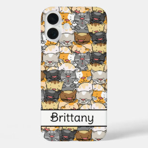 Kitty Cats Personalisiert iPhone 16 Plus Hülle