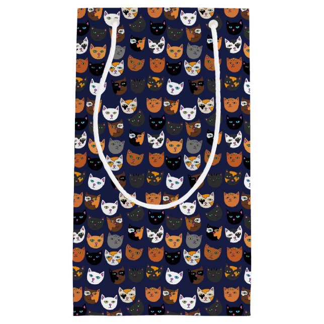 Kitty Cats überall Muster Kleine Geschenktüte (Vorderseite)