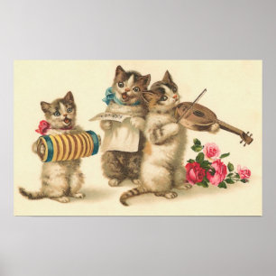 Kitty Chorus Print Poster