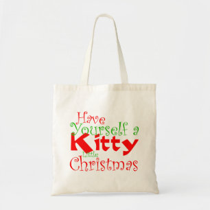 Kitty Christmas Holiday Tote Bag Tragetasche