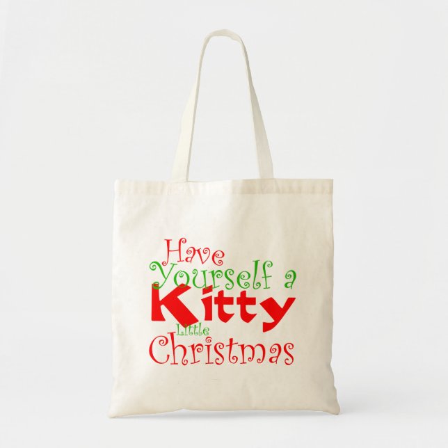 Kitty Christmas Holiday Tote Bag Tragetasche (Vorne)