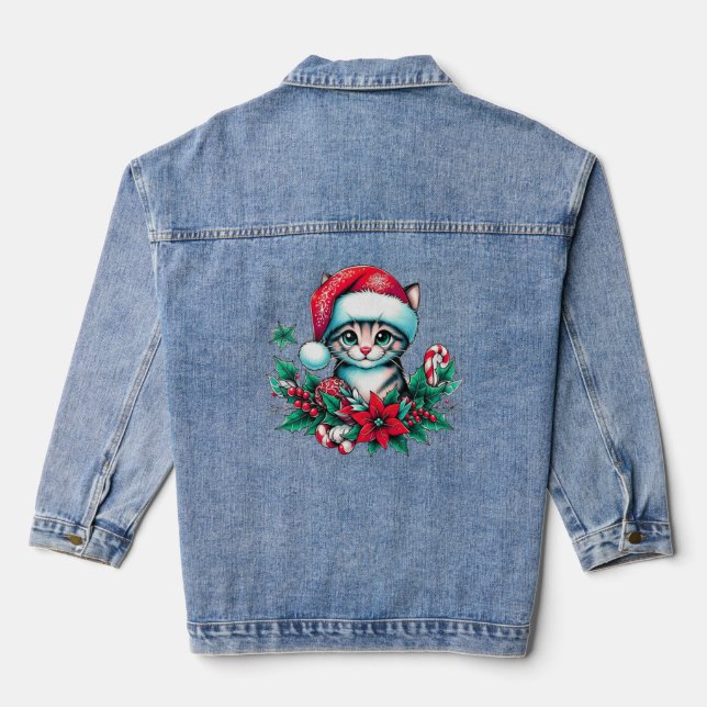 Kitty Christmas Jeansjacke (Rückseite)