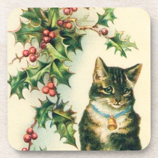 Kitty Christmas Untersetzer (Vorderseite)
