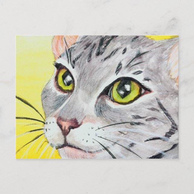 Kitty Closeup Postcard Postkarte (Vorderseite)