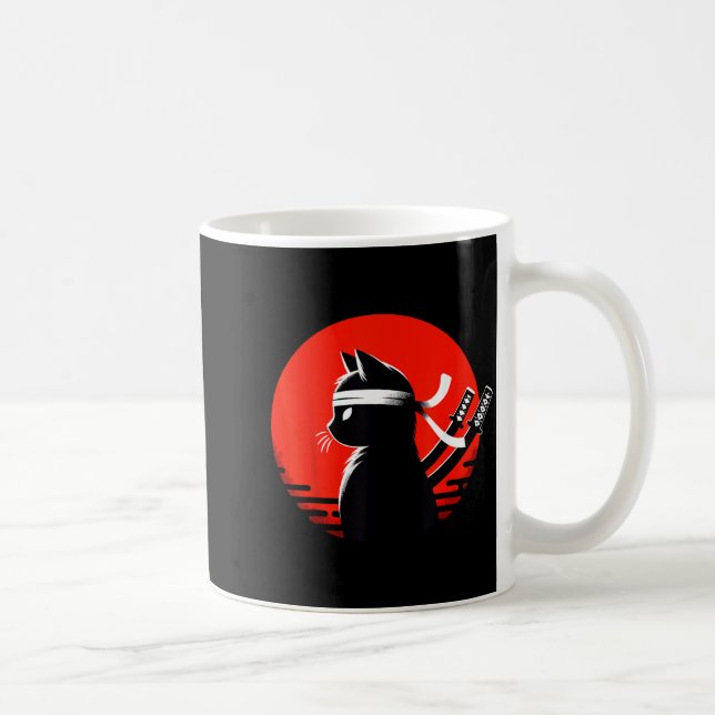 Kitty Combat Master Jiu-Jitsu Ninja und Martial Kaffeetasse (Rechts)