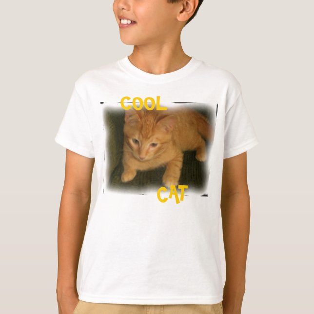 Kitty "COOL CAT" Kids Basic T - Shirt (Vorderseite)