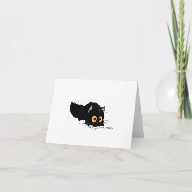 Kitty Crouch Poof Card Karte (Vorderseite)