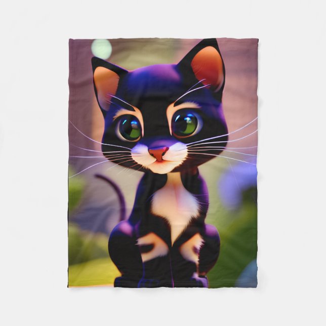 Kitty Cutie Fleecedecke (Vorderseite)