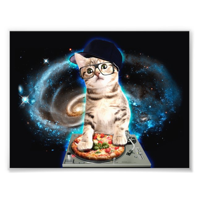 Kitty Dj Cat Fotodruck (Vorne)