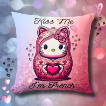Kitty-doll-Kiss-Kissen I'm French pink glitter