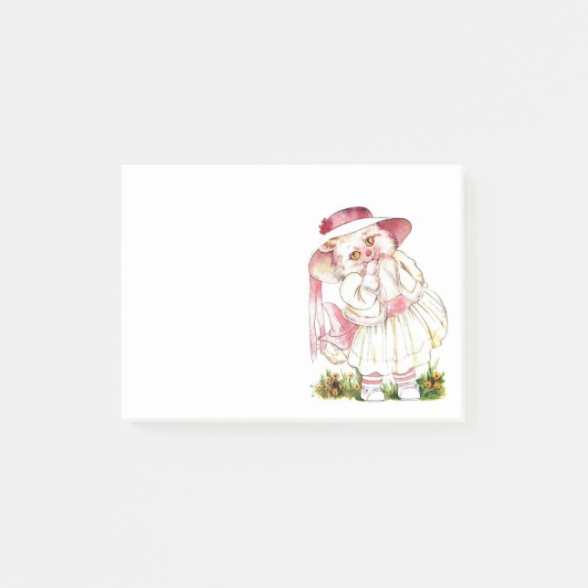 Kitty Dress Up Post-it Klebezettel (Vorderseite)