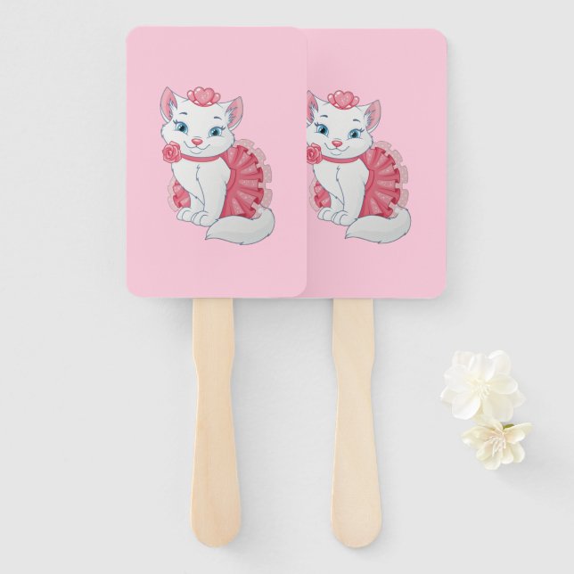Kitty Hand Fan Fächer (Vorne und Hinten)