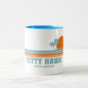 Kitty Hawk North Carolina Sun Palm Trees Zweifarbige Tasse