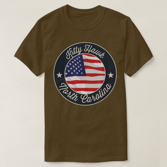 Kitty Hawk - Patriotic North Carolina Souvenir T-S T-Shirt (Design vorne)