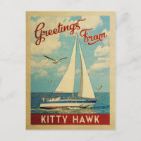 Kitty Hawk Sailboat North Carolina Vintage Reise